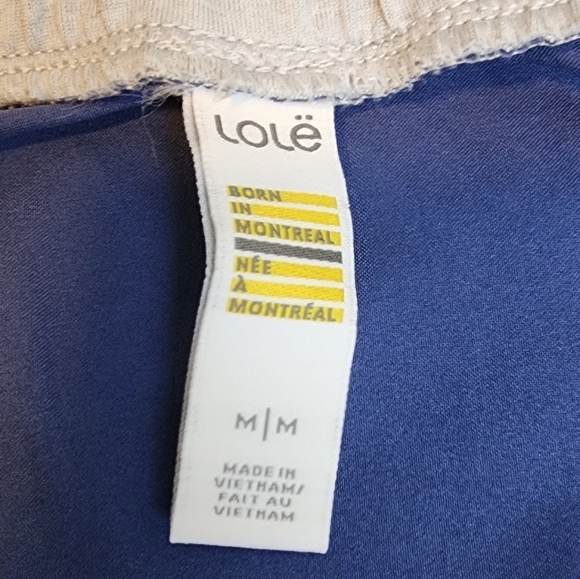 Lole Edda Blue Active Ware Font Tie Round Hem Skirt NWT Size M - Picture 3 of 6